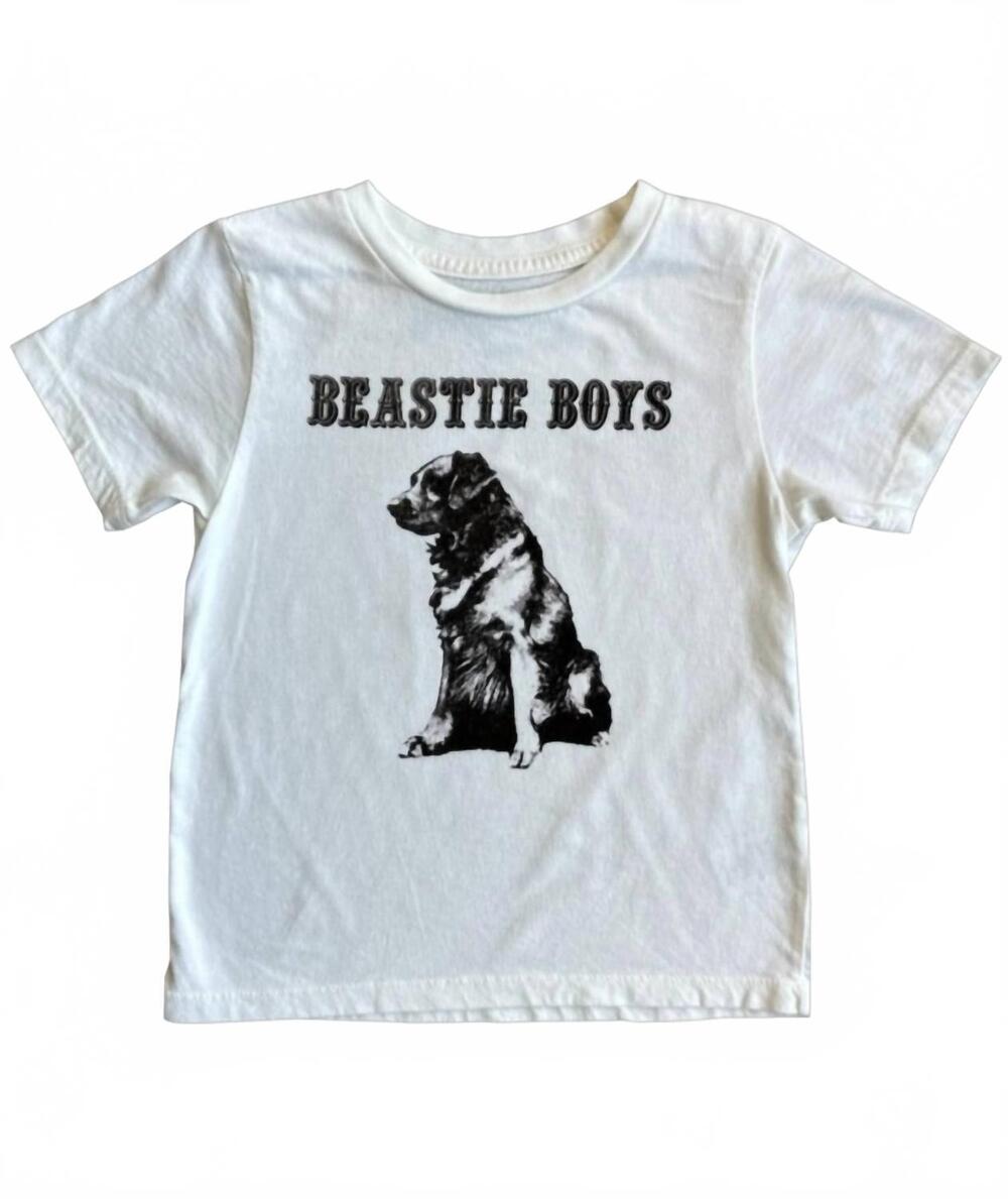 NEW ROWDY SPROUT kid's beastie boys dog short sleeve tee in white